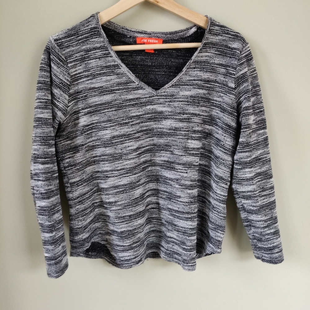 Joe Fresh Woven Long-Sleeve Sweater Top Medium - Picture 2 of 9